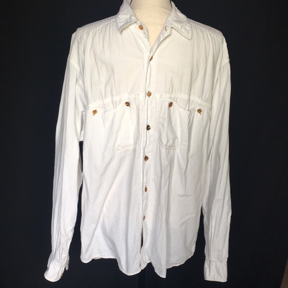 Men’s FLUID White Cotton Button Down - Picture 7 of 16